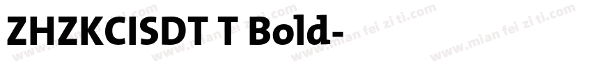 ZHZKCISDT T Bold字体转换
